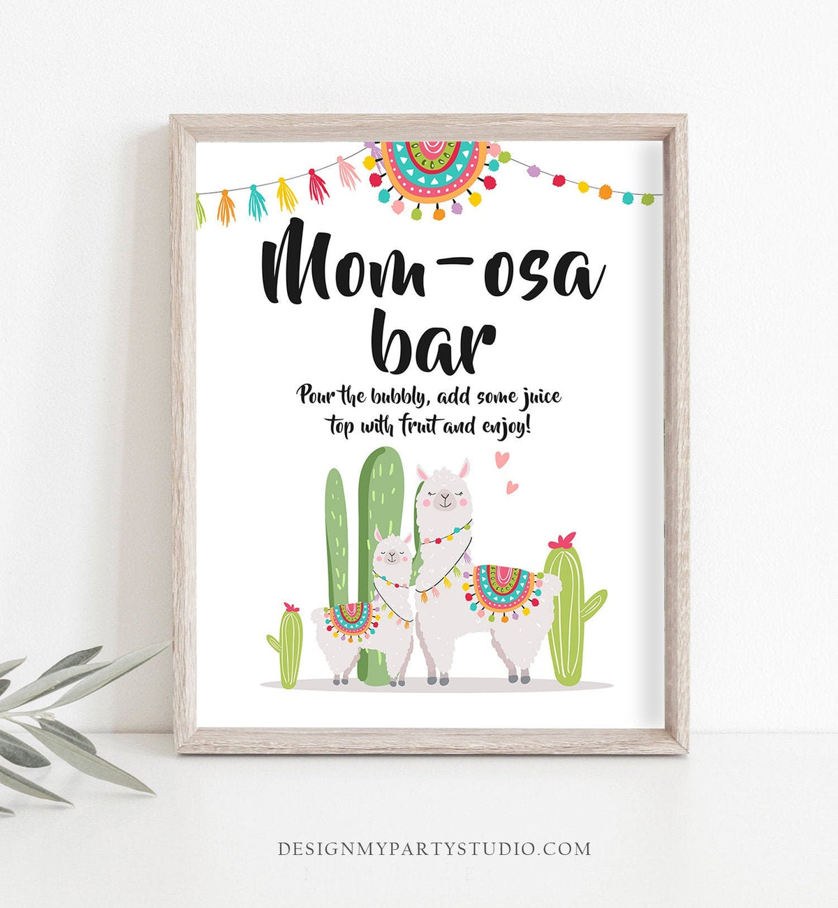 Llama Baby Shower Signs Momosa Bar Sign Mimosa Mimosa Bar Llama Fiesta Baby Shower Mom-osa Sign Mexican Pink Girl Download Printable 0079