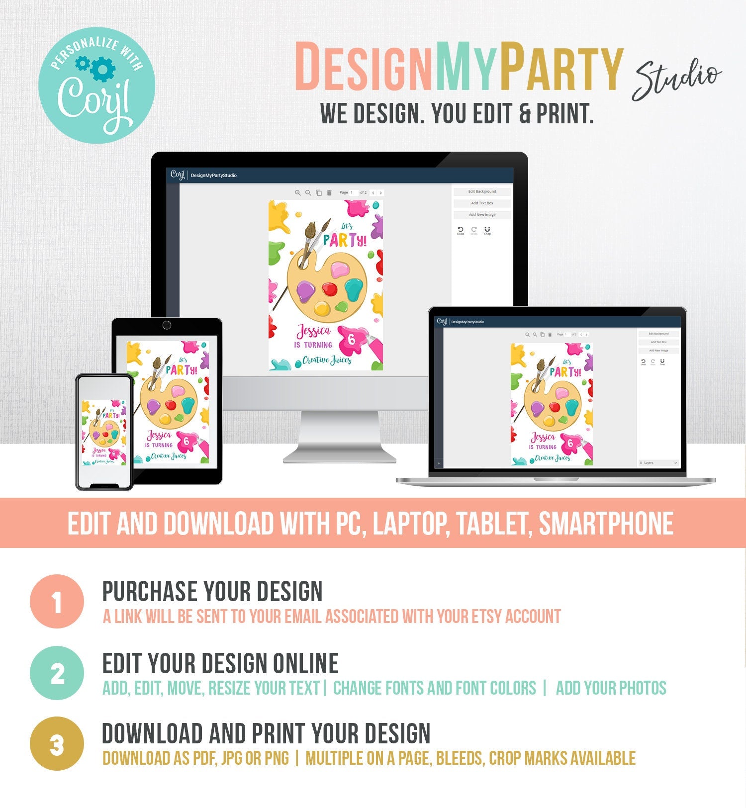 Editable Art Party Birthday Juice Pouch Label Juice Favors Girl Birthday Decor Paint Party Digital Download Template Printable 0319