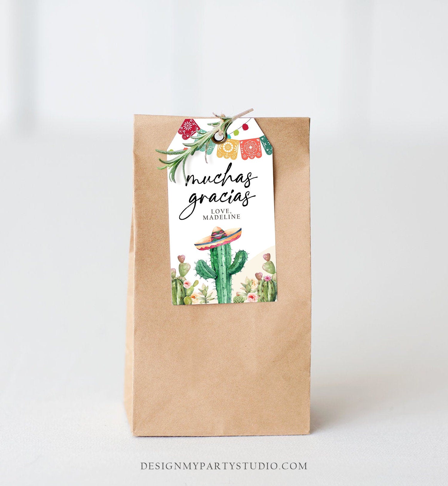 Editable Cactus Fiesta Favor Tags Fiesta Thank You Tags Mexican Muchas Gracias Bridal Shower Succulent Couples Shower Corjl Template 0404
