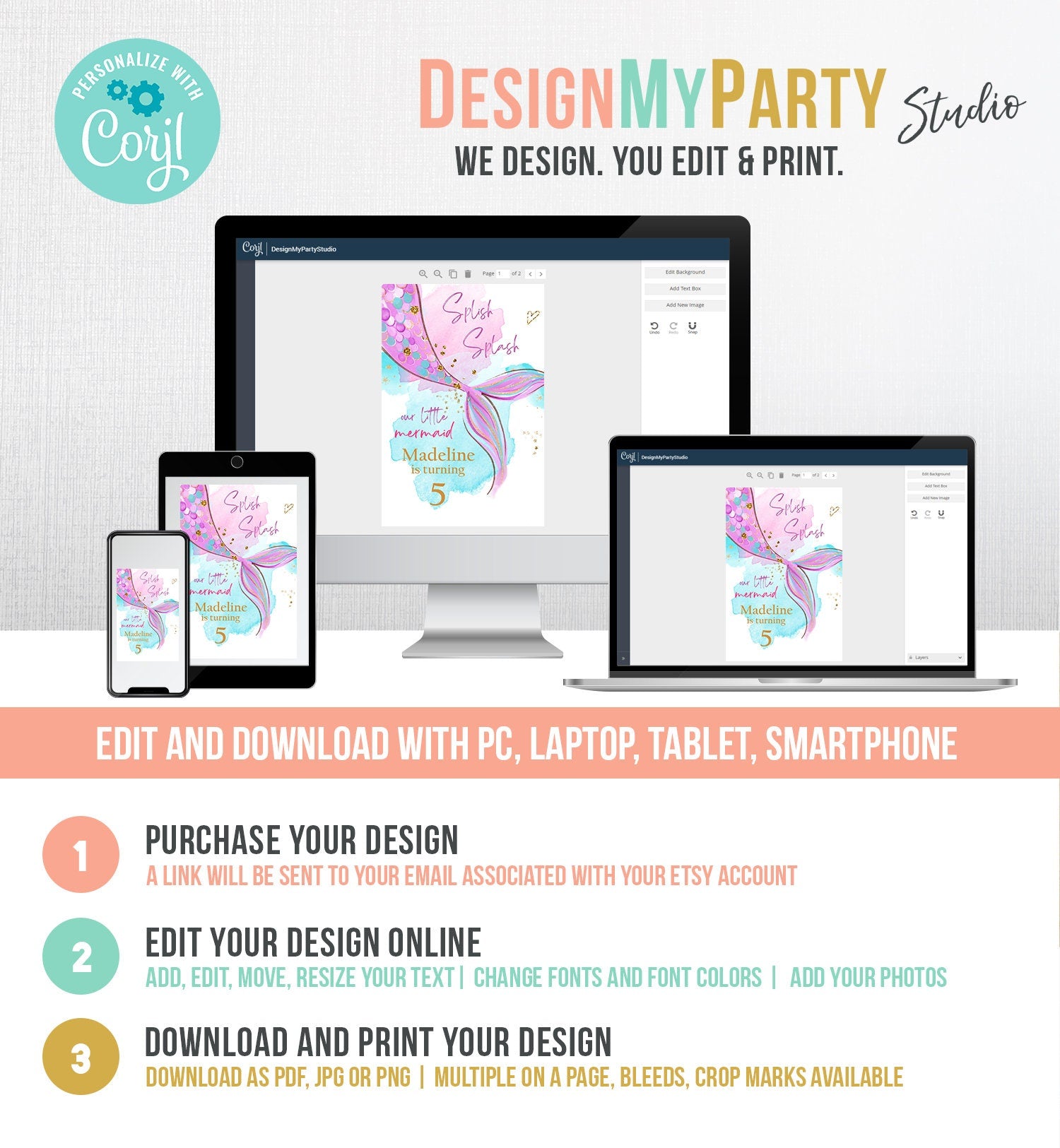 Editable Mermaid Juice Pouch Label Juice Favors Mermaid Birthday Party Girl Pink Under The Sea Digital Download Template Printable 0403