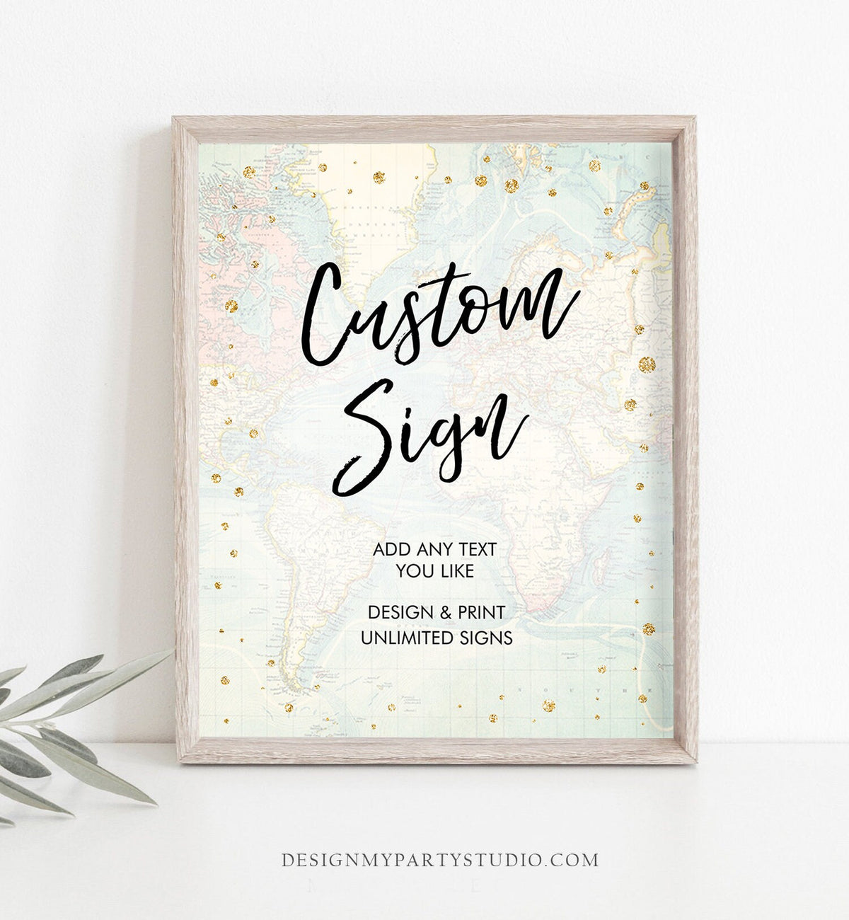 Editable Custom Sign Travel Adventure Baby Shower Sign Bridal Shower Traveling to Mrs Gender Neutral Download Corjl Template PRINTABLE 0263