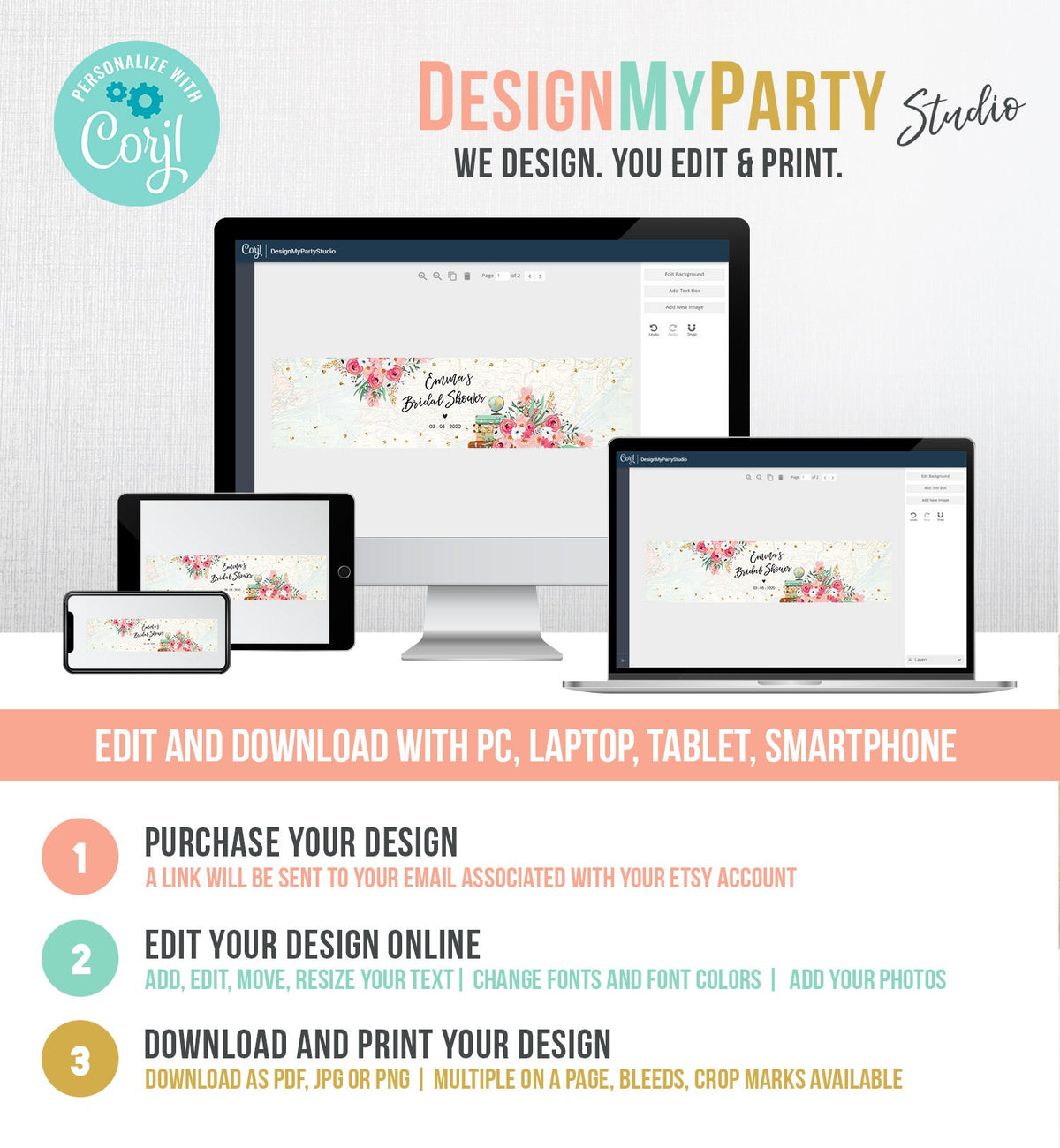 Editable Travel Adventure Water Bottle Labels Traveling to Mrs Suitcases Pink Adventure Map Bridal Shower Digital Template Printable 0030