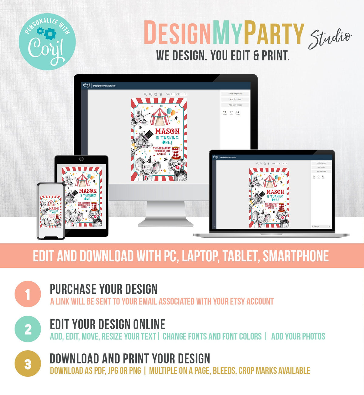 Editable Circus Juice Pouch Label Juice Favors Carnival Festival Birthday Big Top Boy Birthday Digital Download Template Printable 0355