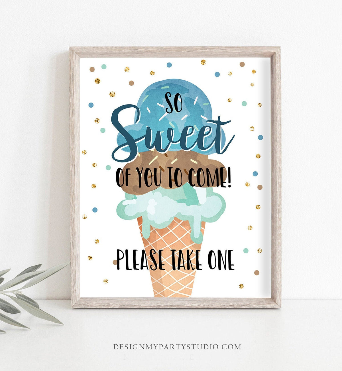 Ice Cream Birthday Sign Thank You Sign Ice Cream Favors Table Sign Ice Cream Social Summer Boy Summer Party Instant Download Printable 0243
