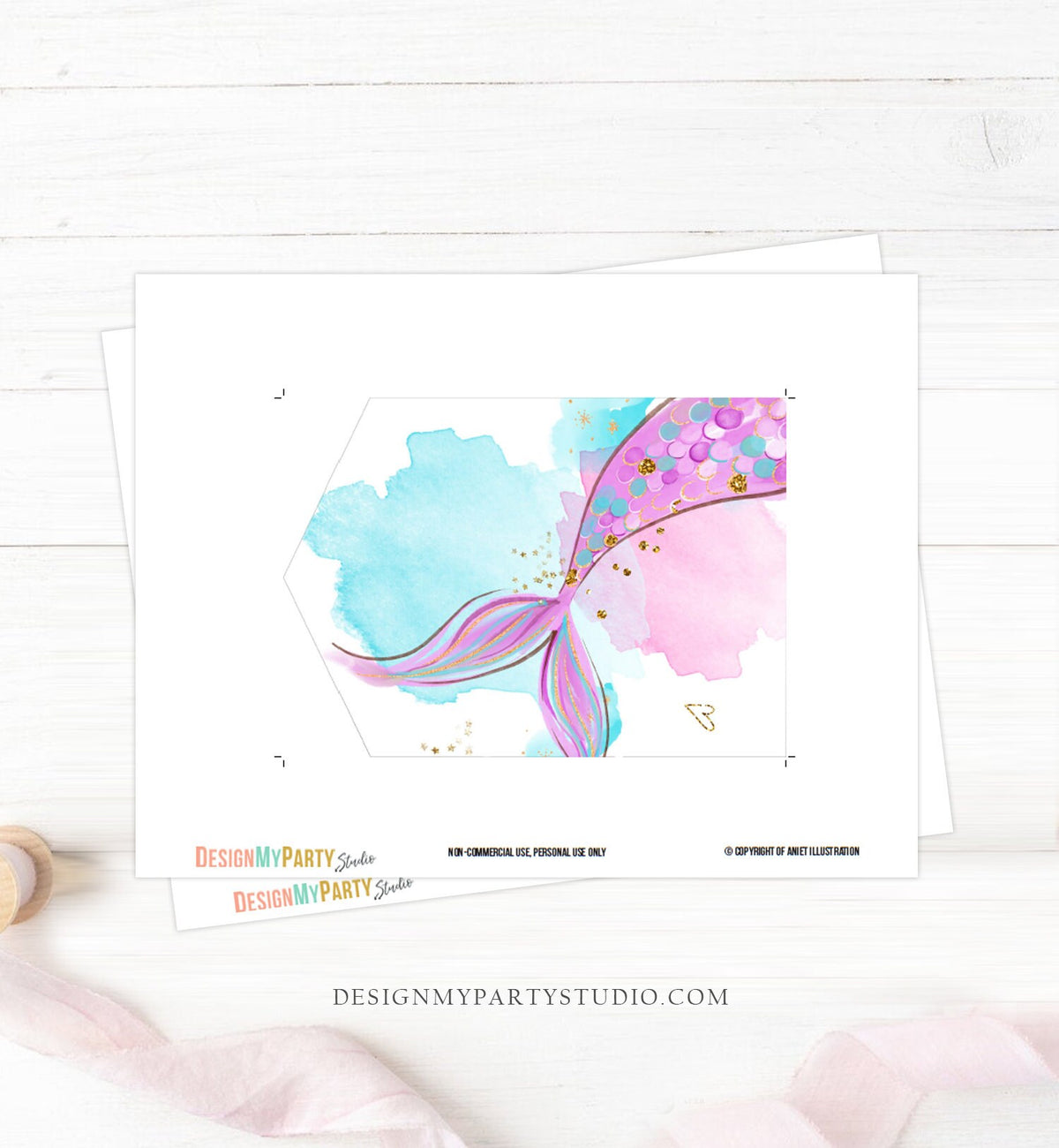 Mermaid Alphabet Banner Letters A to Z Numbers Mermaid Birthday Banner Girl Pink Gold Party Decor DIY Baby Shower Banner DIY Printable 0403