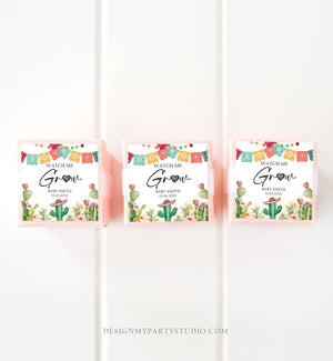 Editable Watch Me Grow Tags Fiesta Cactus Favor Tags Baby Shower Bridal Succulent Taco Bout Love Watercolor Corjl Template Printable 0404