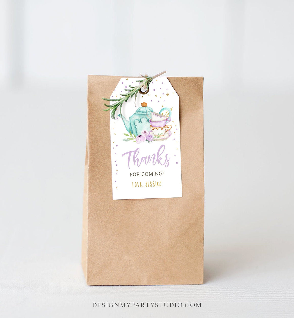 Editable Tea for Two Favor Tags Tea Birthday Thank You Tags Tea-rrific Tea Party Garden Floral Par-Tea Gift Digital Template Printable 0349