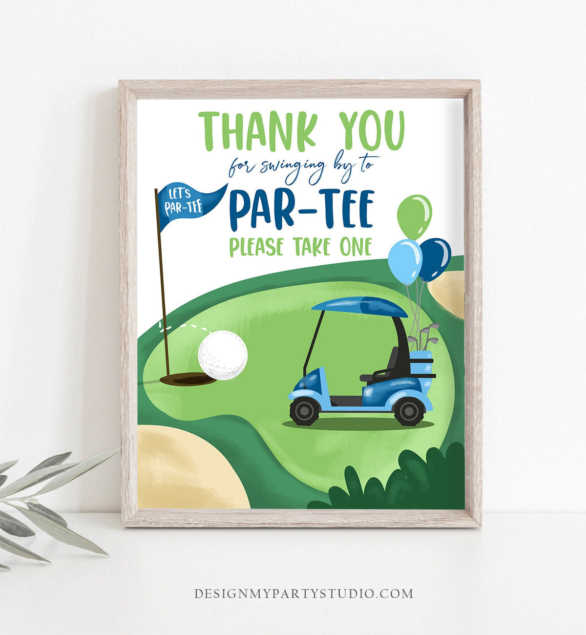 Golf Birthday Party Favor Sign Golf Birthday Favors Party Decor Par-tee Decorations Golfing Party Hole in One 1st Download Printable 0405