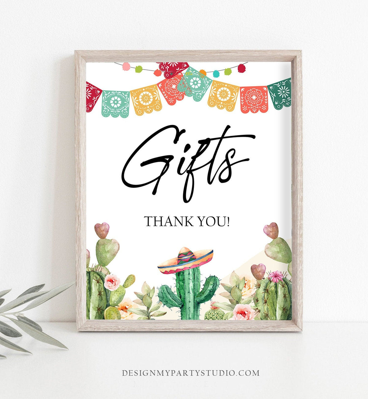 Gifts Sign Fiesta Shower Cactus Gifts Table Sign Succulent Gift Table Baby Shower Decor Bridal Mexican 8x10 Instant Download Printable 0404