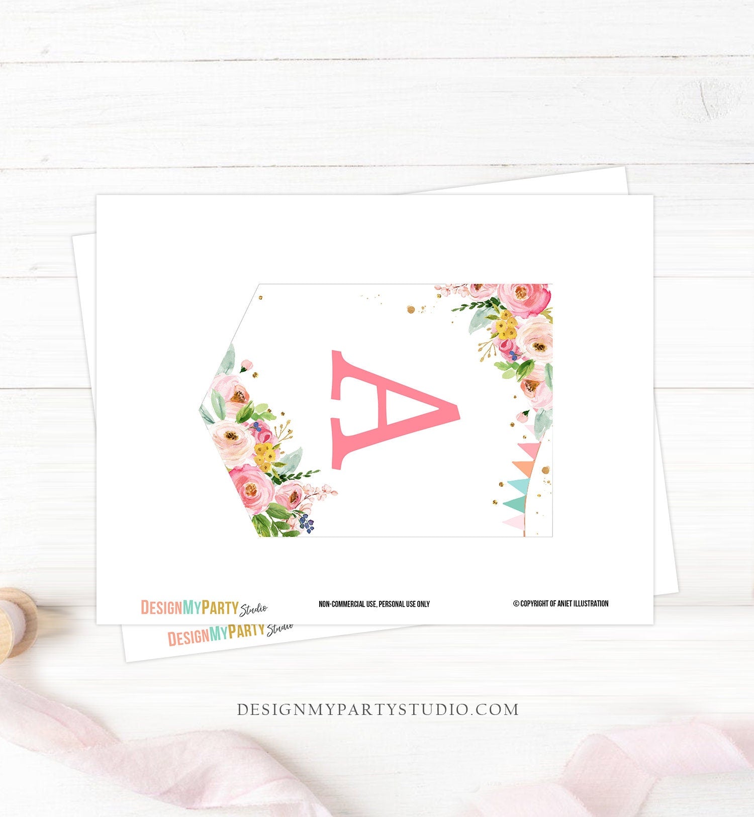 Horse Birthday Banner A-Z Alphabet Numbers Banner First Happy Birthday Banner Girl Pony Saddle Up Watercolor Cowgirl Decor Printable 0408