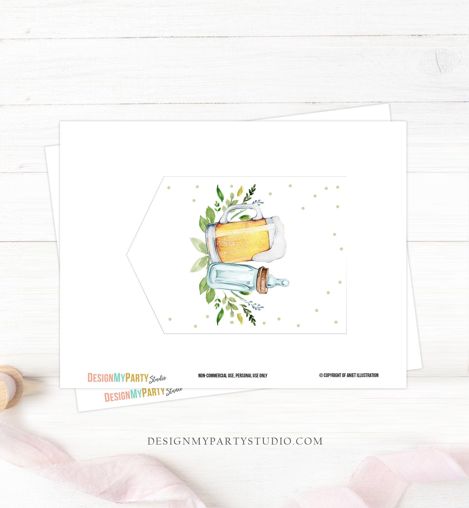 Baby is Brewing A-Z Banner Alphabet Numbers Banner Shower Decor Banner Beer Bottle Greenery Gender Neutral Beers Download Printable 0190