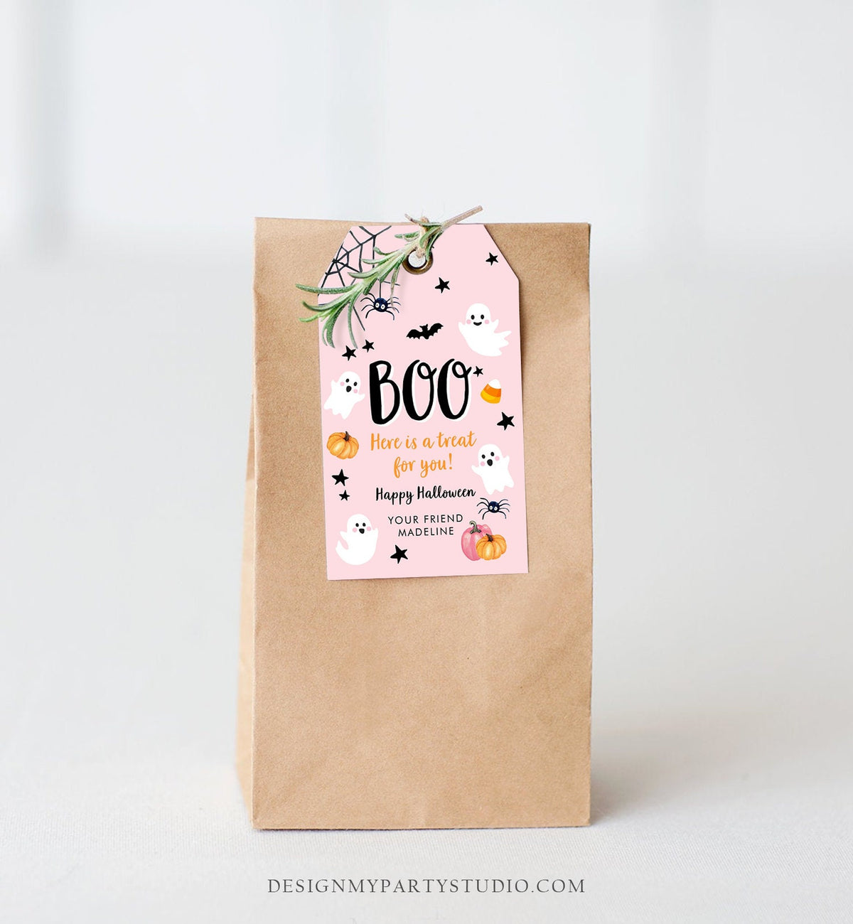 Editable Halloween Favor Tags Boo Gift Tags Costume Party Trick Or Treat Favor Tags Birthday Party Download Printable Template Corjl 0418
