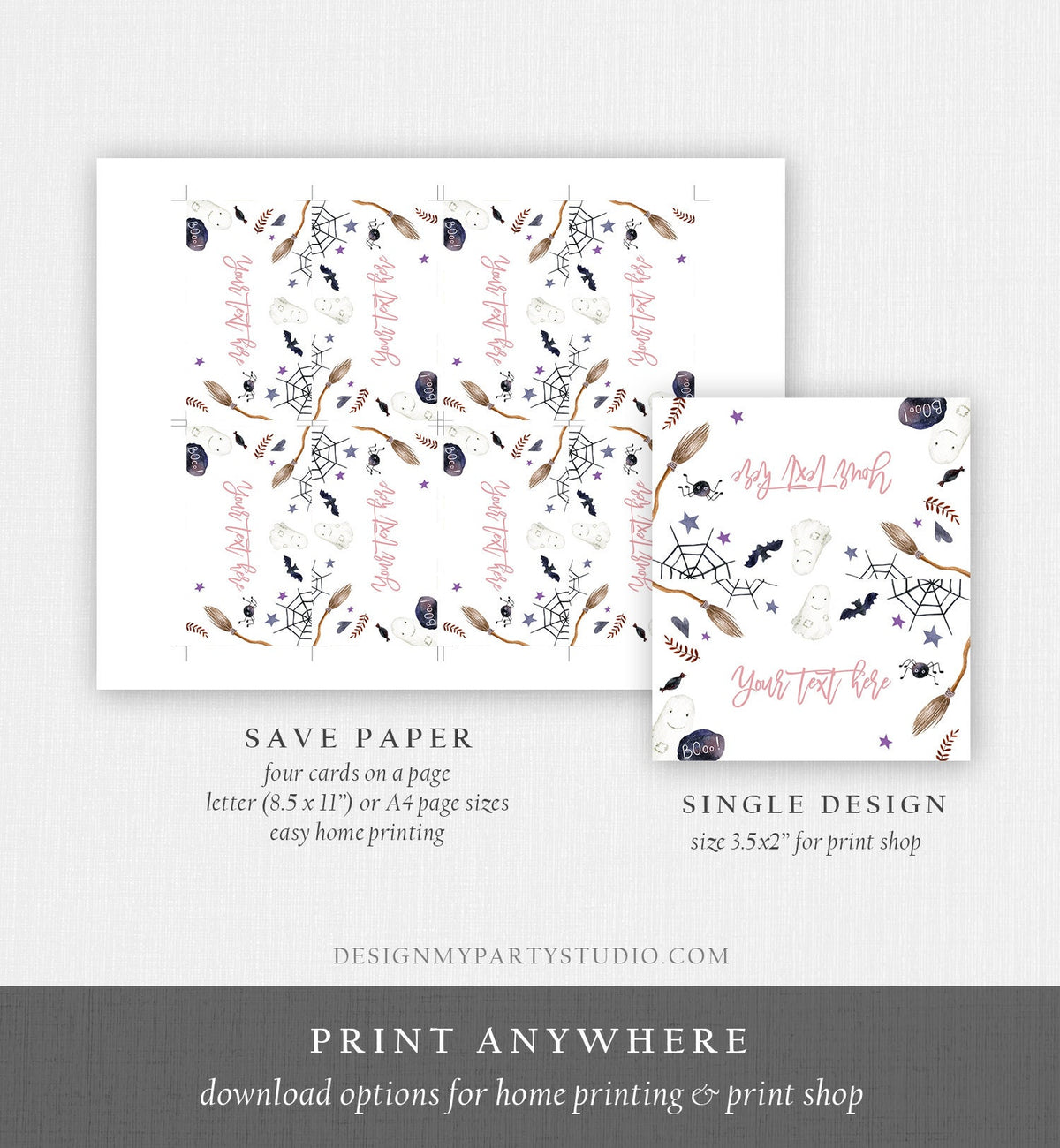 Editable Halloween Food Labels Peek a Boo Halloween Baby Shower Halloween Birthday Party Name Card Costume Decor Template Printable 0199