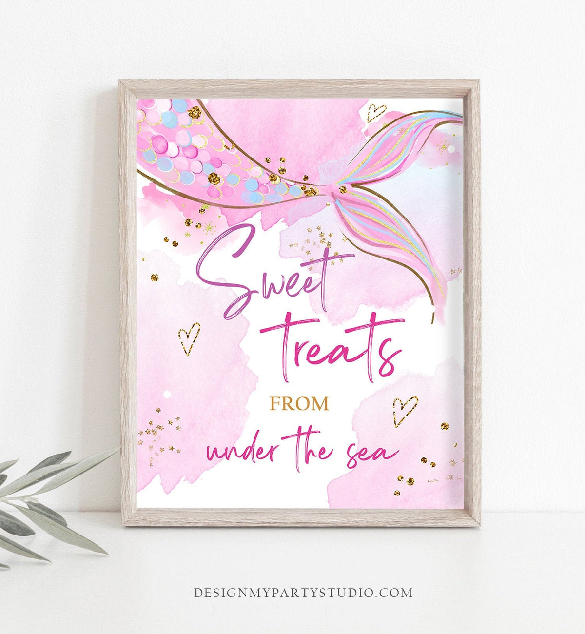 Sweet Treats Sign Mermaid Birthday Favor Sign Table Decor Party Mermaid Under The Sea Favors Snacks Sweets Instant Download Printable 0403