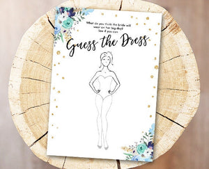 Guess The Dress Bridal Shower Game Wedding Shower game Dress Game Shower Activity Bachelorette Party Game Download PRINTABLE 0030 0318