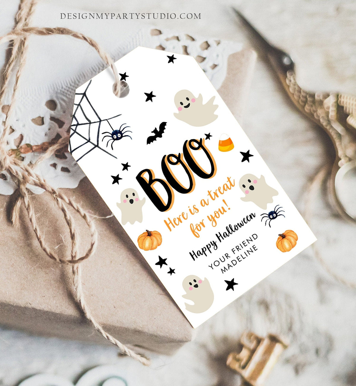 Editable Halloween Favor Tags Boo Gift Tag Costume Party Trick Or Treat Favor Tag Birthday Party Download Printable Template Corjl 0418 0261