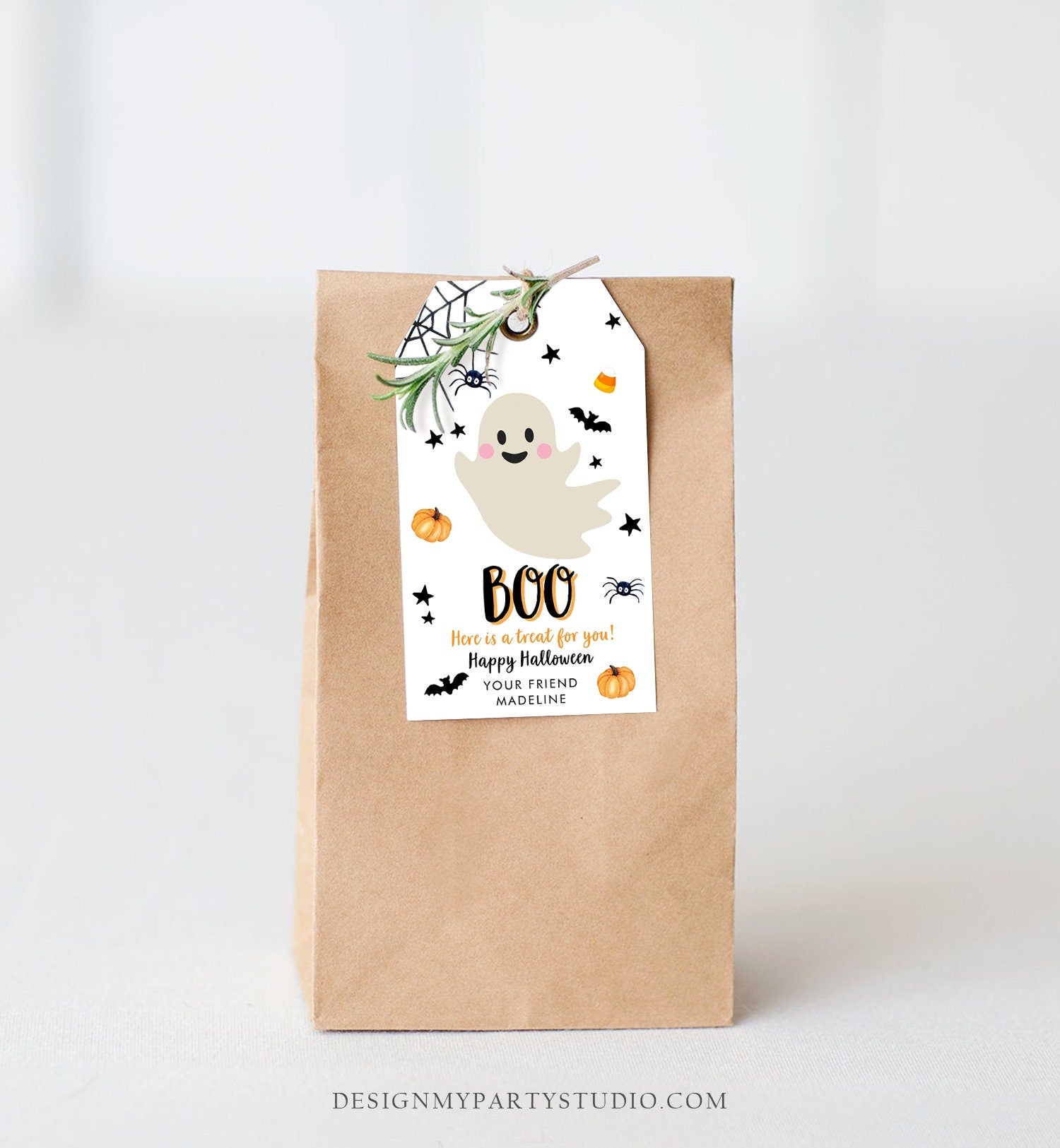 Editable Halloween Favor Tags Boo Gift Tag Costume Party Trick Or Treat Favor Tag Birthday Party Download Printable Template Corjl 0418 0261