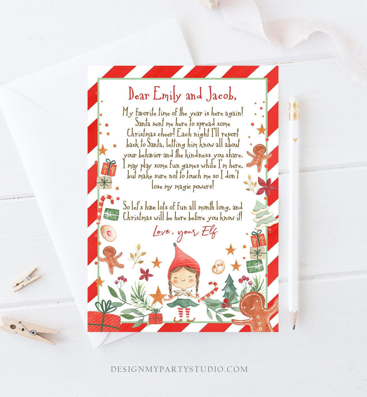 Editable Elf Arrival Letter Return Letter Christmas Elf I&#39;m Back Elf Welcome Christmas Elf Letter From Your Elf Printable Template 0358