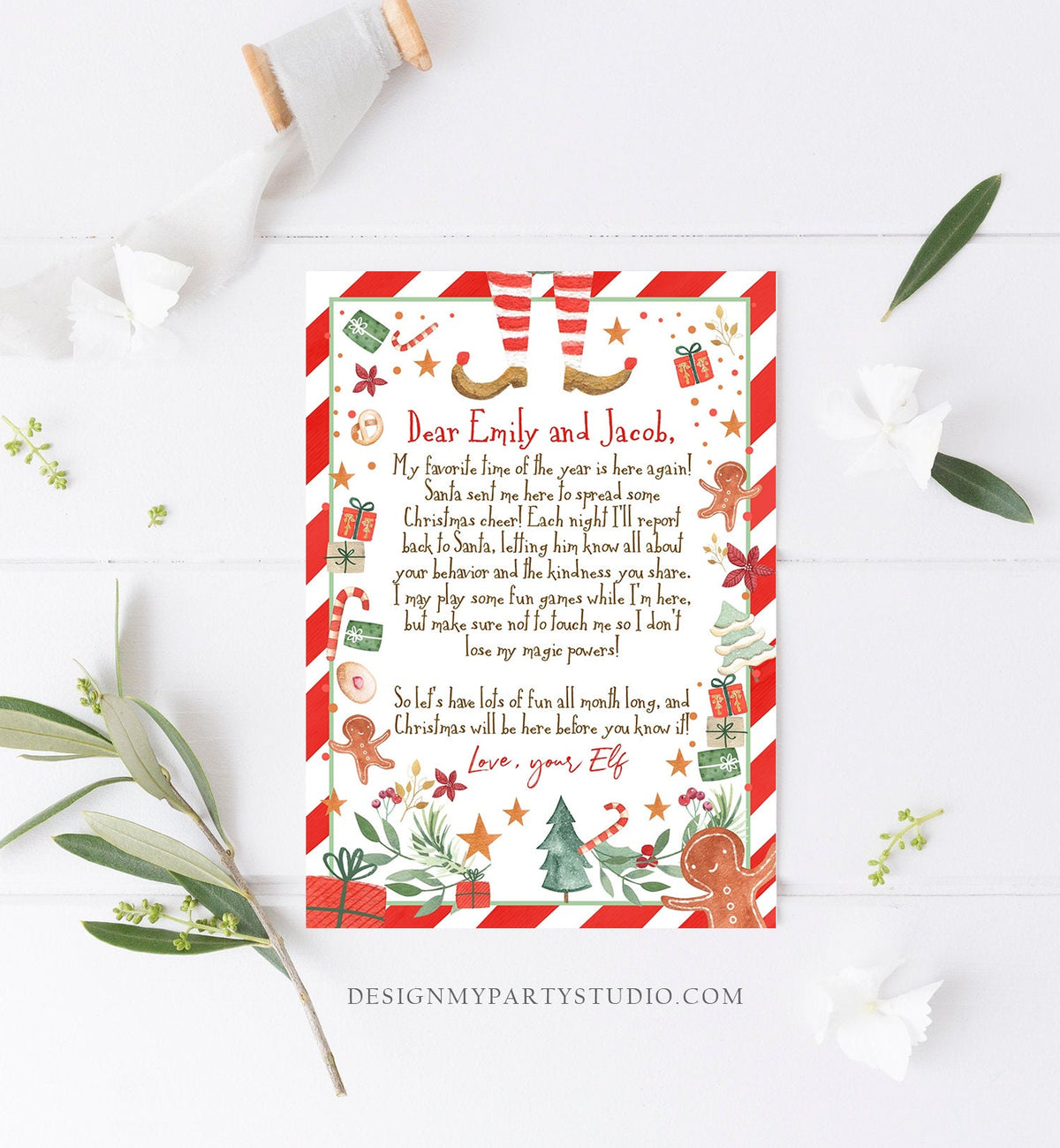 Editable Elf Arrival Letter Return Letter Christmas Elf I&#39;m Back Elf Welcome Christmas Elf Letter From Your Elf Printable Template 0358