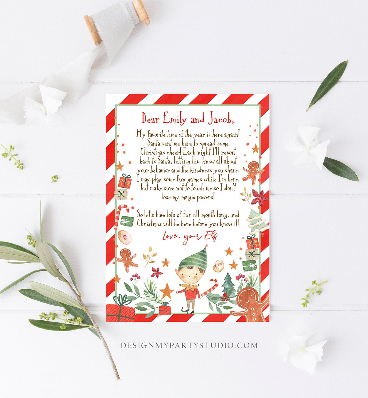 Editable Elf Arrival Letter Return Letter Christmas Elf I&#39;m Back Elf Welcome Christmas Elf Letter From Your Elf Printable Template 0358