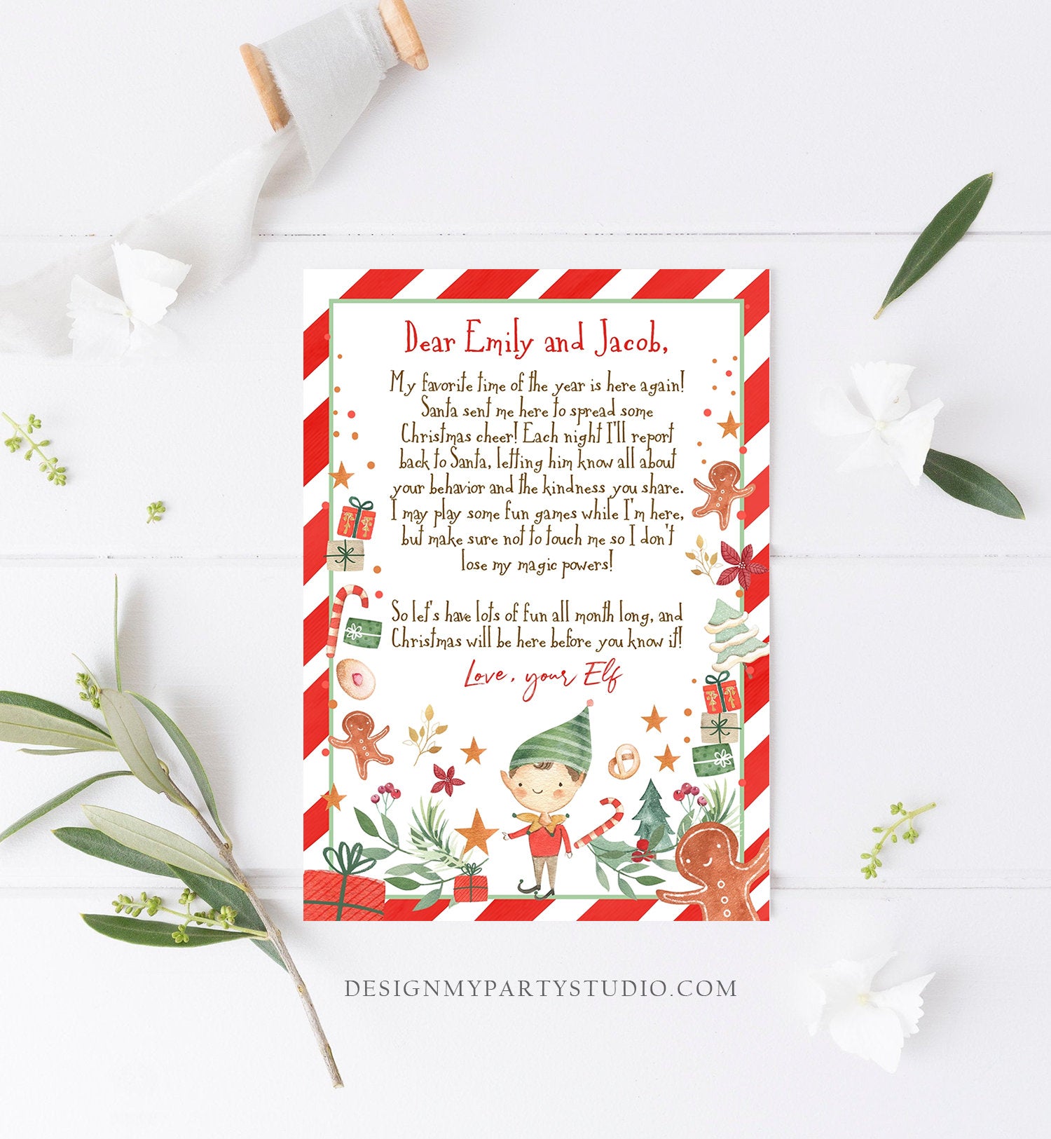 Editable Elf Arrival Letter Return Letter Christmas Elf I'm Back Elf Welcome Christmas Elf Letter From Your Elf Printable Template 0358