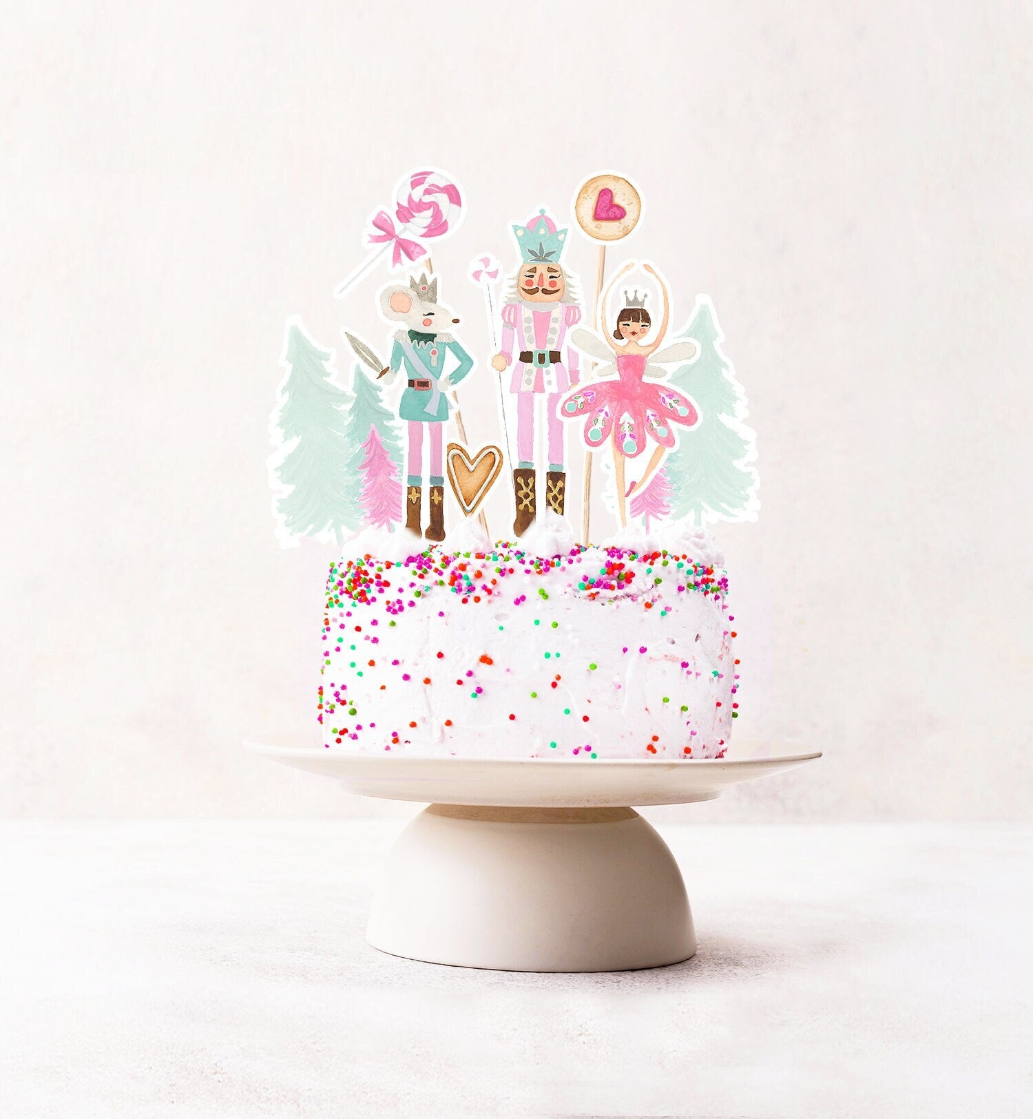 Printable Nutcracker Cake Topper Nutcracker Centerpieces Land of Sweets Birthday Party Fairy PRINTABLE Table Decor Girl DIY Digital 0352