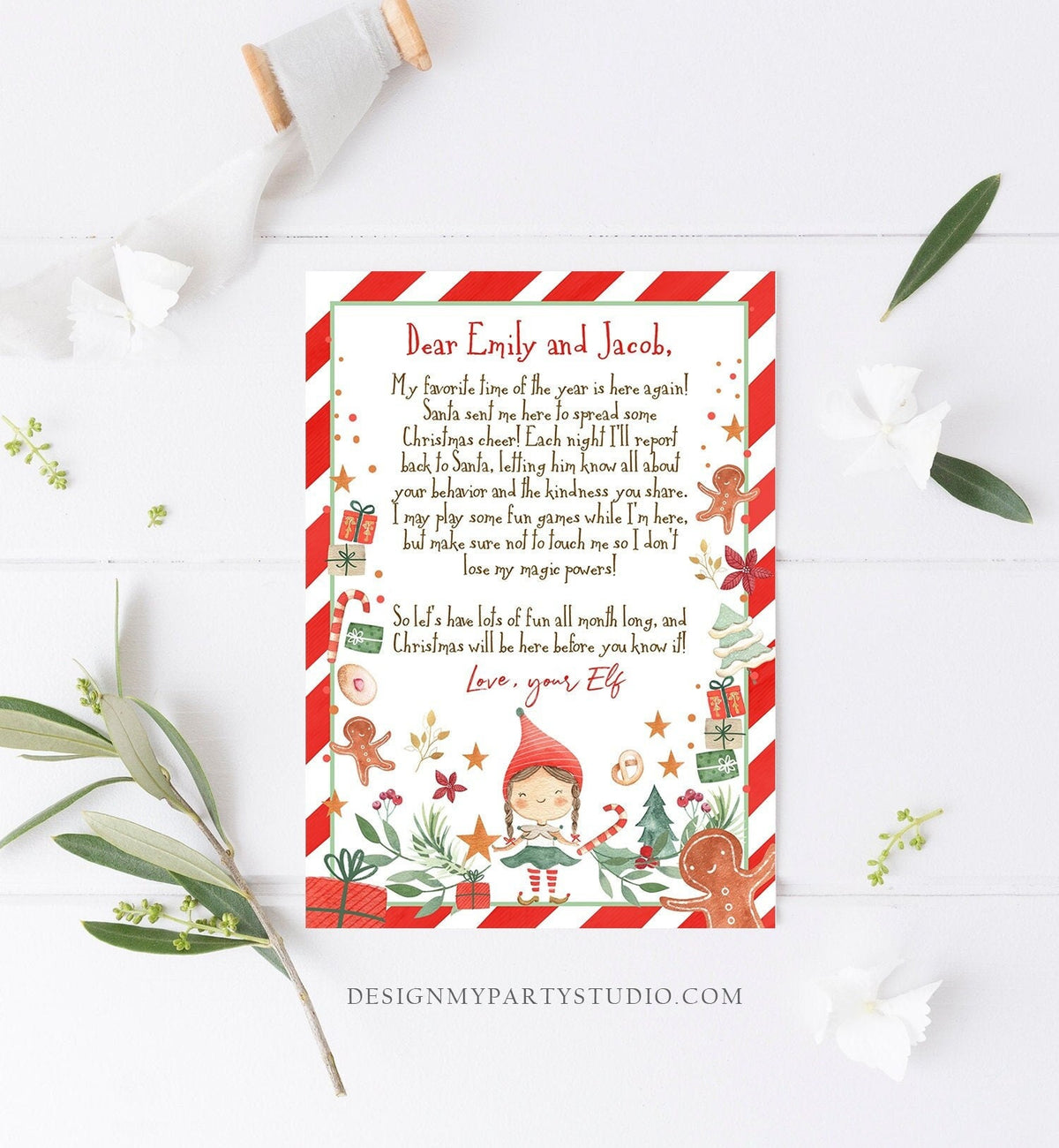Editable Elf Arrival Letter Return Letter Christmas Elf I&#39;m Back Elf Welcome Christmas Elf Letter From Your Elf Printable Template 0358