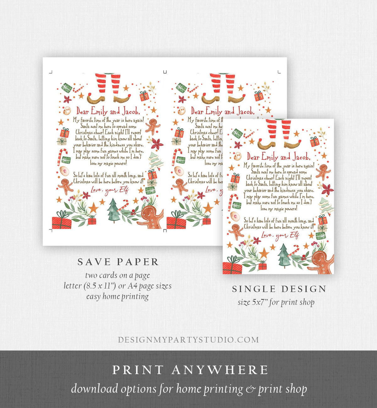 Editable Elf Arrival Letter Return Letter Christmas Elf I&#39;m Back Elf Welcome Christmas Elf Letter From Your Elf Printable Template 0358