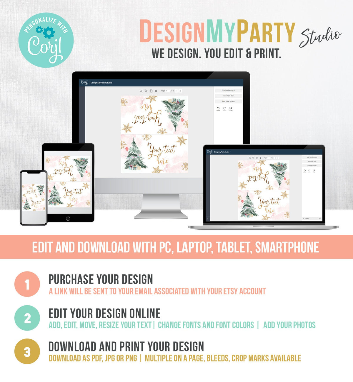 Editable Winter Onederland Birthday Food Tent Cards Winter Tree Labels Girl Christmas Party Place Cards Snow Digital Template Printable 0363