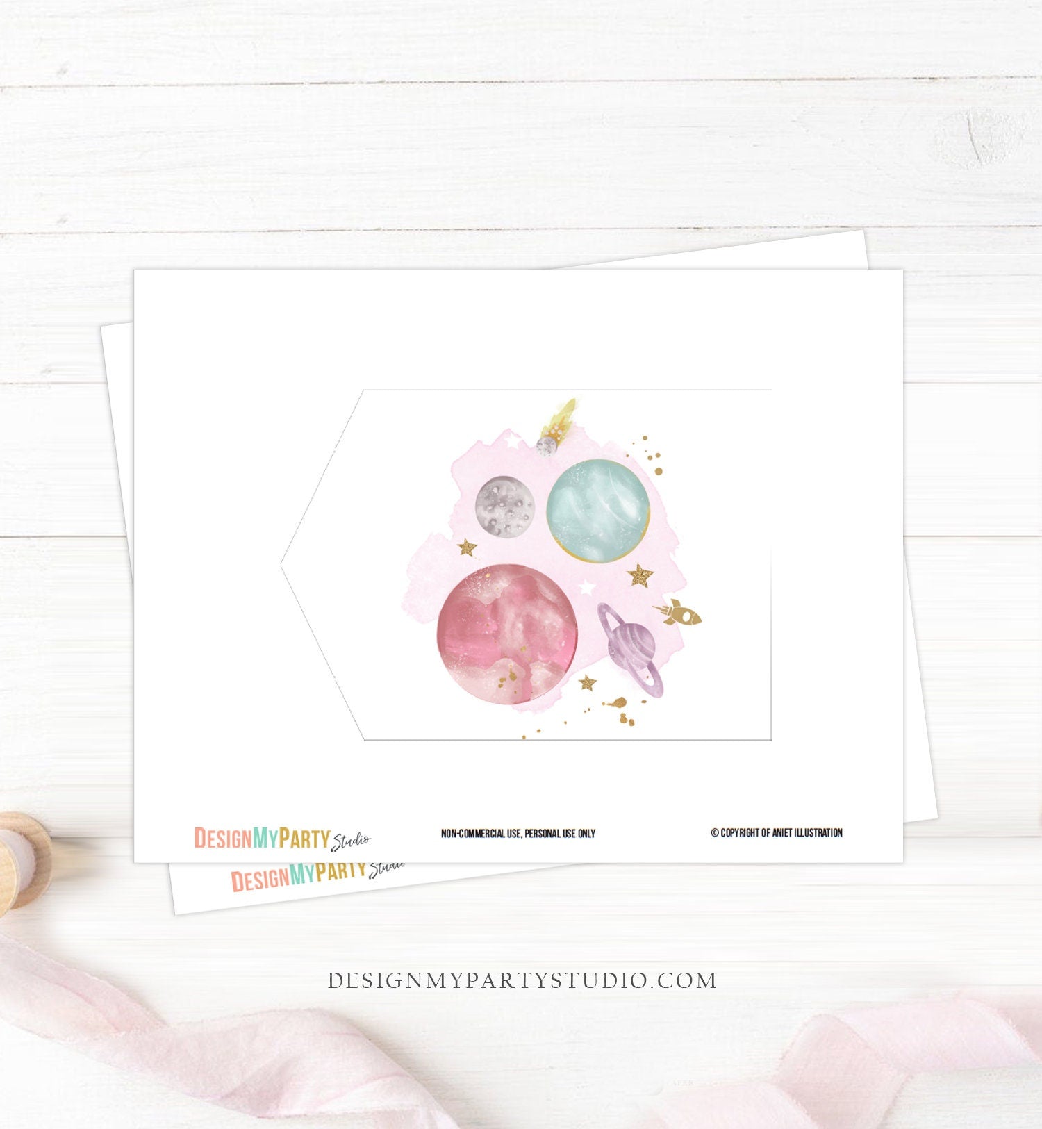 Space Alphabet Banner Letters A to Z Numbers Space Birthday Banner Girl Pink Galaxy Party Decor Baby Shower Digital Download Printable 0357