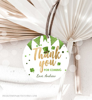 Editable St Patrick's Day Favor Tags St. Patricks Day Thank you Tags Lucky Birthday Clover Shamrock Party Green Gold Template Corjl 0115