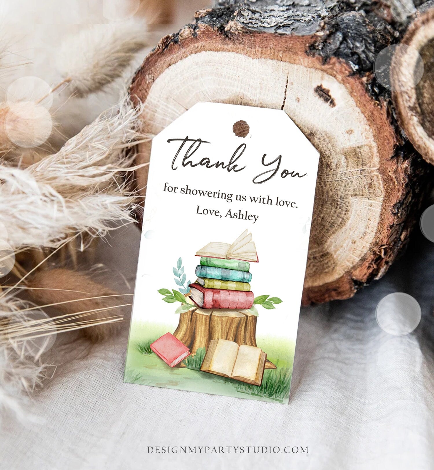 Editable Storybook Baby Shower Favor Tags Storybook Thank you Tags Gender Neutral Labels Chapter Download Digital Template Printable 0427