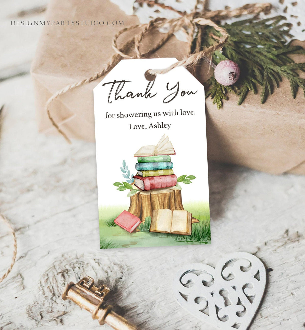 Editable Storybook Baby Shower Favor Tags Storybook Thank you Tags Gender Neutral Labels Chapter Download Digital Template Printable 0427