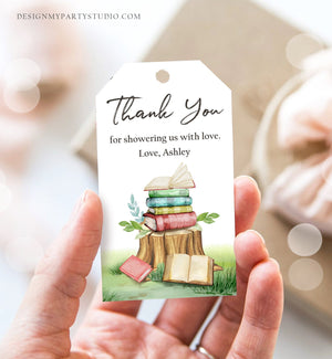 Editable Storybook Baby Shower Favor Tags Storybook Thank you Tags Gender Neutral Labels Chapter Printable Download Corjl Template 0427