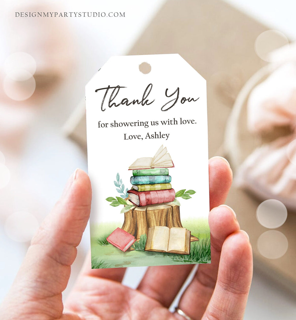Editable Storybook Baby Shower Favor Tags Storybook Thank you Tags Gender Neutral Labels Chapter Download Digital Template Printable 0427