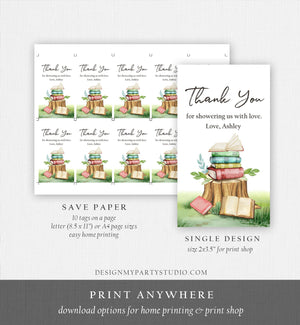 Editable Storybook Baby Shower Favor Tags Storybook Thank you Tags Gender Neutral Labels Chapter Printable Download Corjl Template 0427