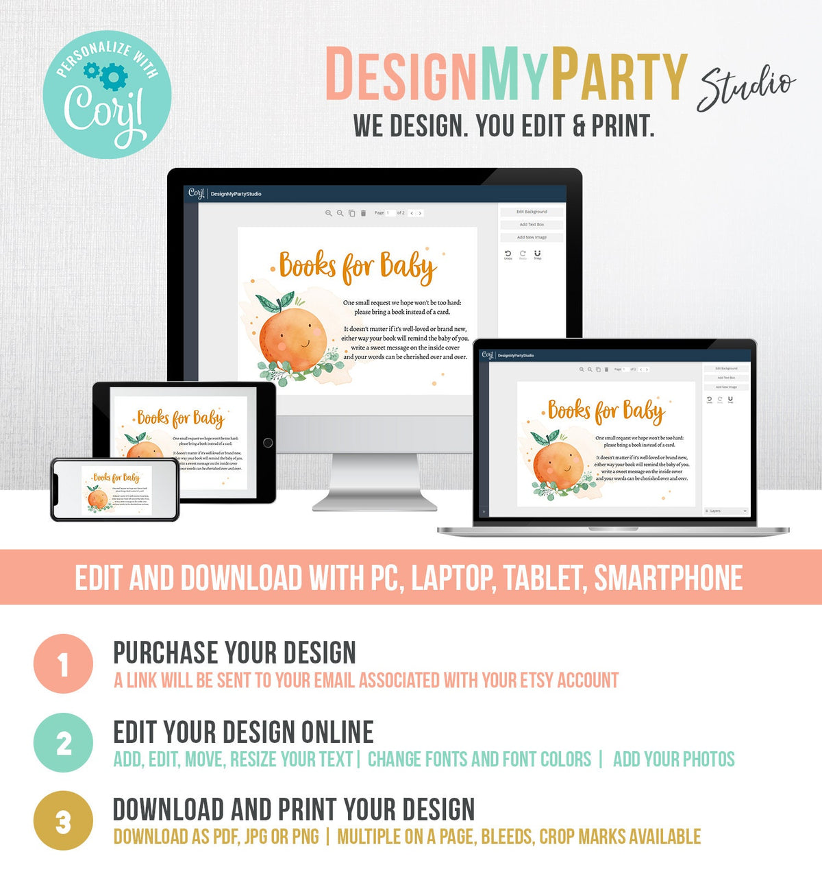 Editable A Little Cutie is on the Way Bring a Book Card Clementine Baby Shower Book Insert Books for Baby Digital Template Printable 0430