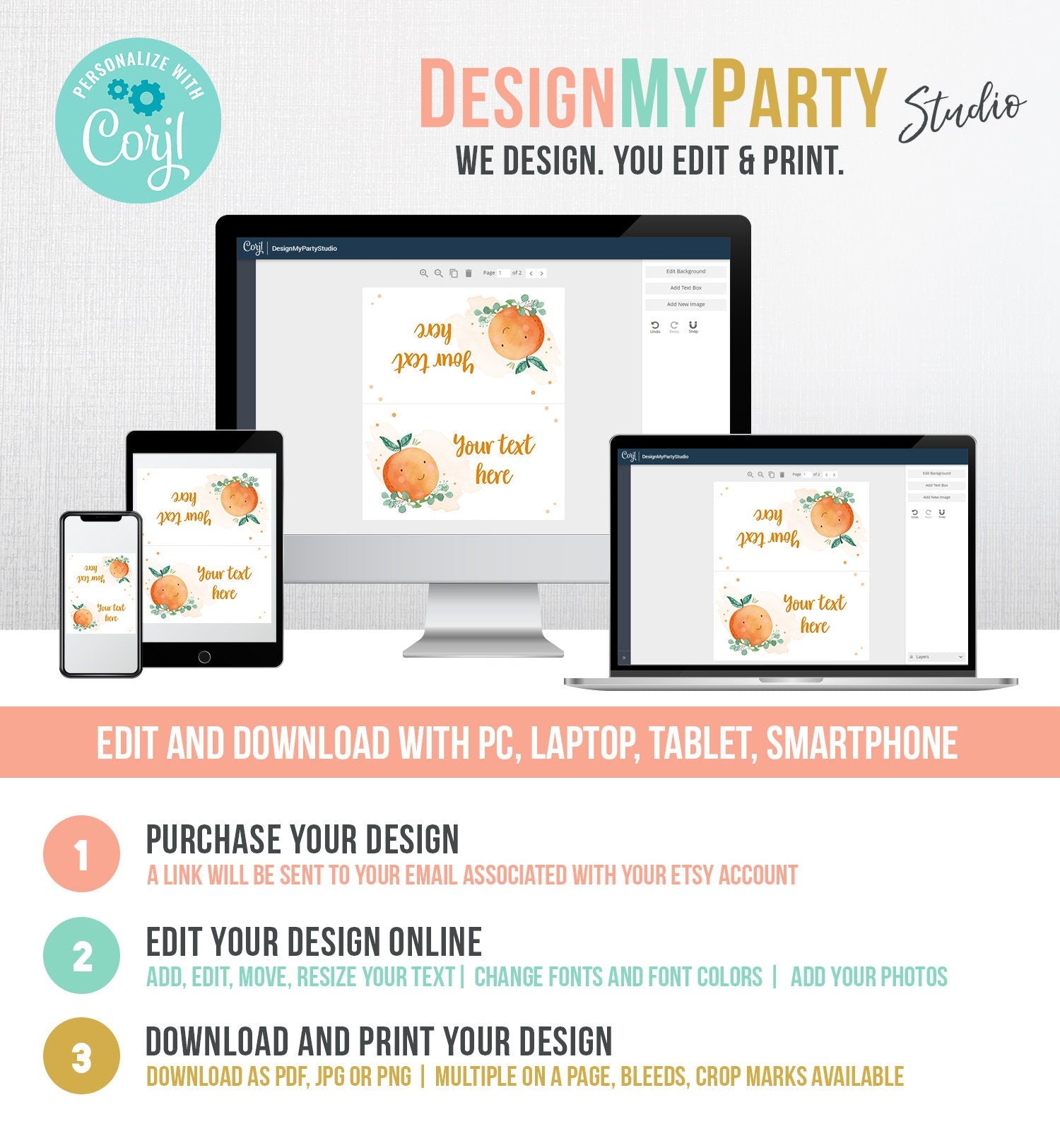 Editable Little Cutie Food Label Cutie Place Card Tent Folded Cutie Baby Shower Decor Clementine Orange Digital Template Printable 0430