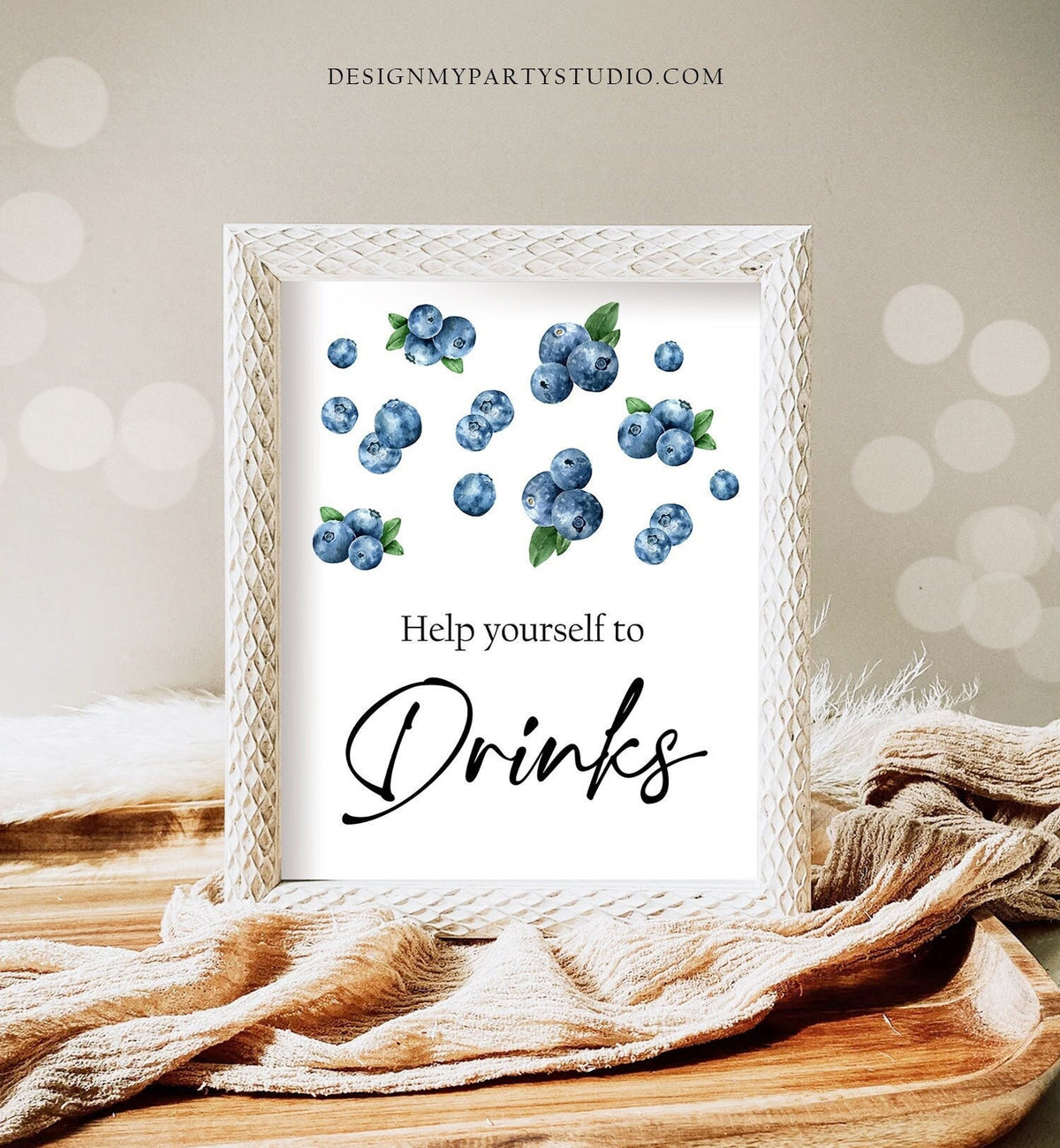 Drinks Sign Berry First Birthday Party Sign Blueberry Party Sign Table Sign Berry Sweet Market Decor Boy Berry First Digital Printable 0399