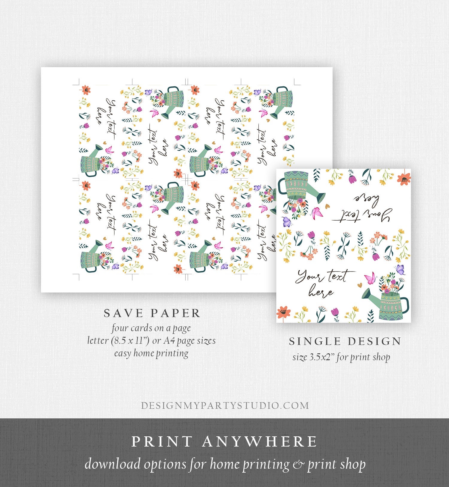 Editable Wildflower Food Label Birthday Tent Card Wildflower Garden Party Floral Place Insert Girl Digital Download Template Printable 0396