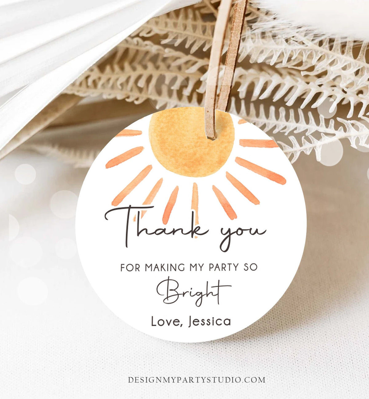 Editable Sunshine Favor tags Little Sunshine Birthday Thank you Sticker Trip Around The Sun Boho You Are Digital Template Printable 0431