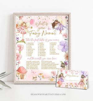 What Is your Fairy Name Fairy Birthday Game Fairy Forest Party Activity Fairy Tea Party Game Floral Whimsical Template Printable Corjl 0406