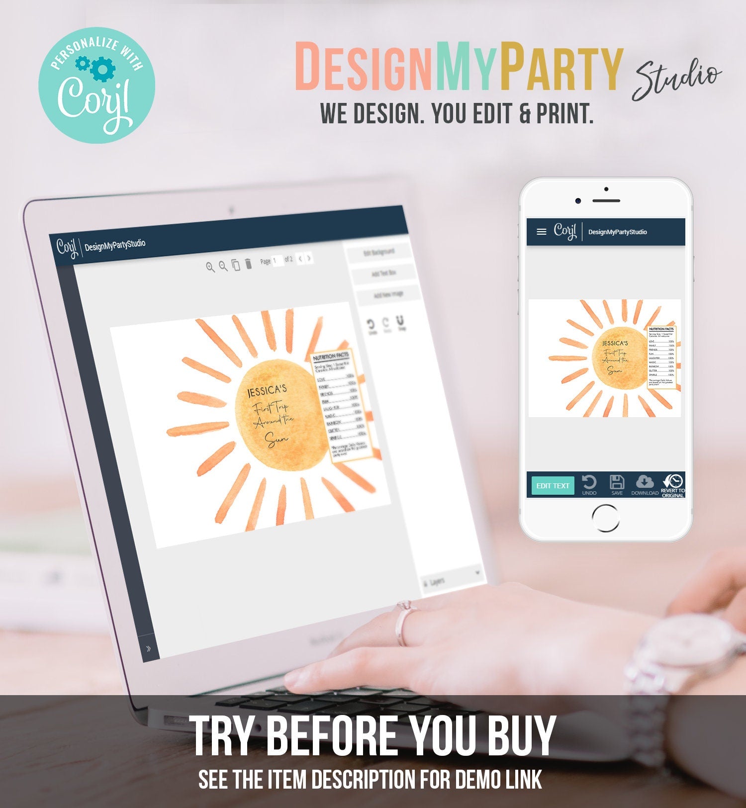 Editable Sun Chip Bag Boho Suns Birthday Party Decor First Trip Around the Sun 1st Birthday Sunshine Favor Digital Template Printable 0431