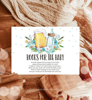 Editable Books for Baby Card Bring a Book Card Baby is Brewing Baby shower Book insert Book Request Book Card Template Corjl PRINTABLE 0190
