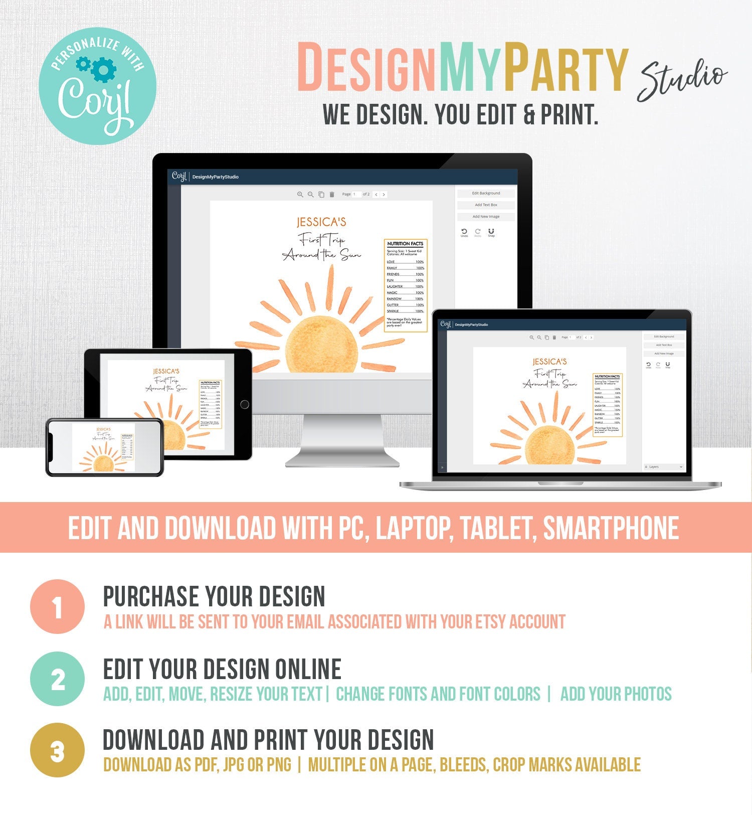 Editable Sun Chip Bag Boho Suns Birthday Party Decor First Trip Around the Sun 1st Birthday Sunshine Favor Digital Template Printable 0431