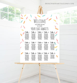 Editable Baby Sprinkle Seating Chart Template Baby Shower Seating Sign Rainbow Baby Sprinkles Instant Download Printable Corjl 0030 0216