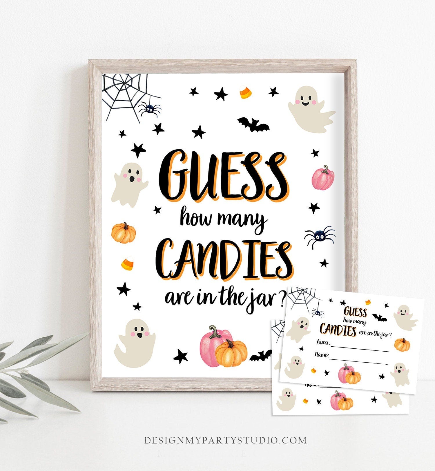 thumbnail image 2 of Guess How Many Candes Game, Mnmalst Baby Shower Game, How Many 2 of 13