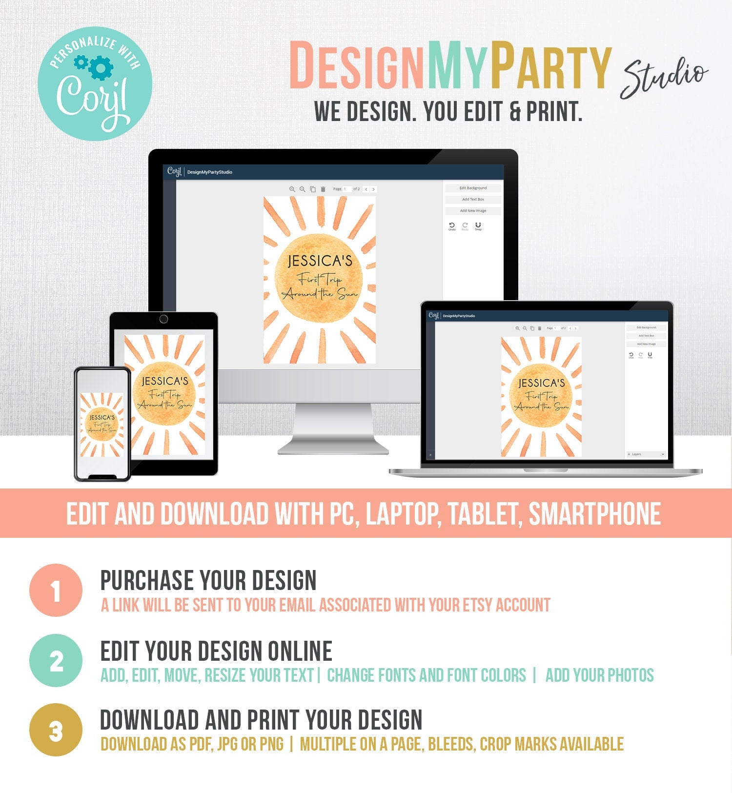 Editable Sunshine Juice Pouch Label Juice Favors Watercolor Birthday Party First Trip Around Sun Digital Download Template Printable 0431