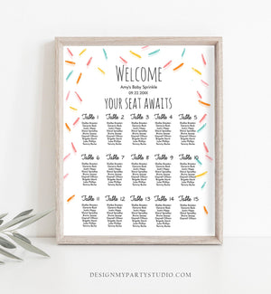 Editable Baby Sprinkle Seating Chart Template Baby Shower Seating Sign Rainbow Baby Sprinkles Instant Download Printable Corjl 0030 0216