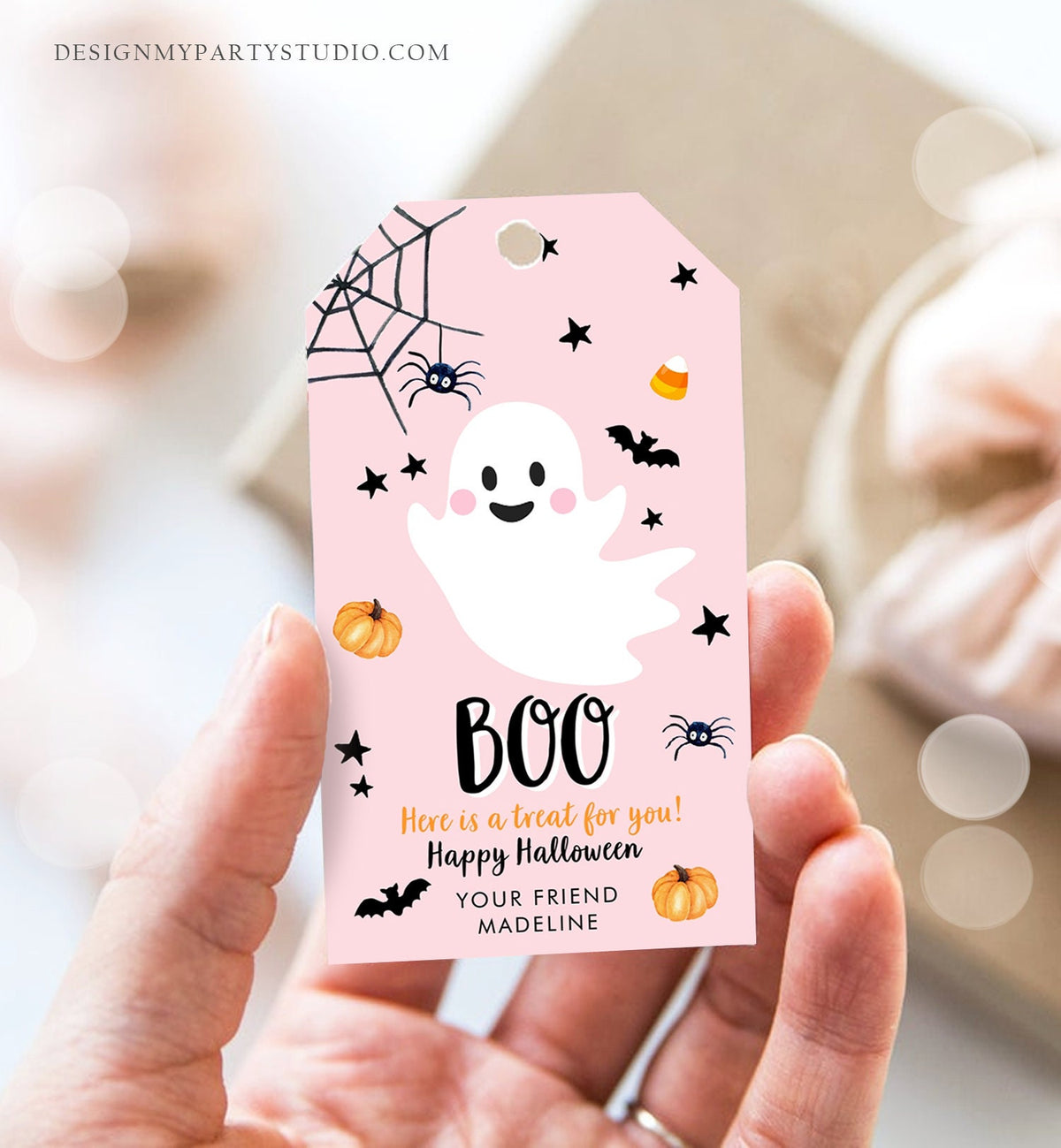 Editable Halloween Favor Tags Boo Gift Tag Costume Party Trick Or Treat Favor Tag Birthday Party Download Printable Template Corjl 0418 0261